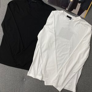 【터보】 프라다 로고 자수 긴팔 티셔츠 (TJ공장)