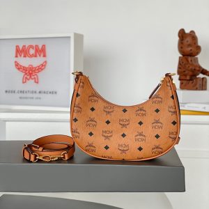 MCM Aren 비세토스 크레센트 호보 숄더백 스몰 MWHCATA11CO001