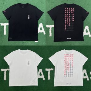 【잔디집】크롬하츠 스크롤 로고 반팔 티셔츠（레어）