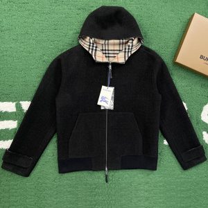 【잔디집】버버리 리버시블 울 후드 자켓（레어）