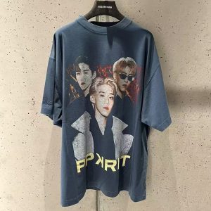 【계단집】발렌시아가 피피 끄릿 오버사이즈 반팔 티셔츠