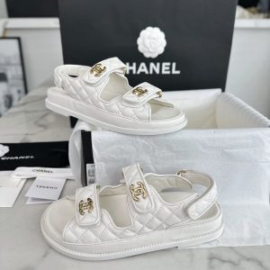【Happy】샤넬 24c CC로고 벨크로 샌들（TJ공장）