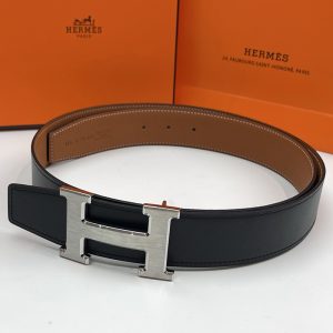 【잔디집】에르메스 H 로고 리버서블 벨트（레어）