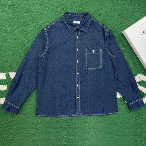 【잔디집】셀린느 다크 린스드 데님 오버셔츠（레어）