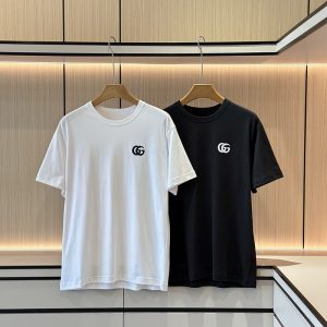 구찌 GG 로고 코튼 저지 티셔츠