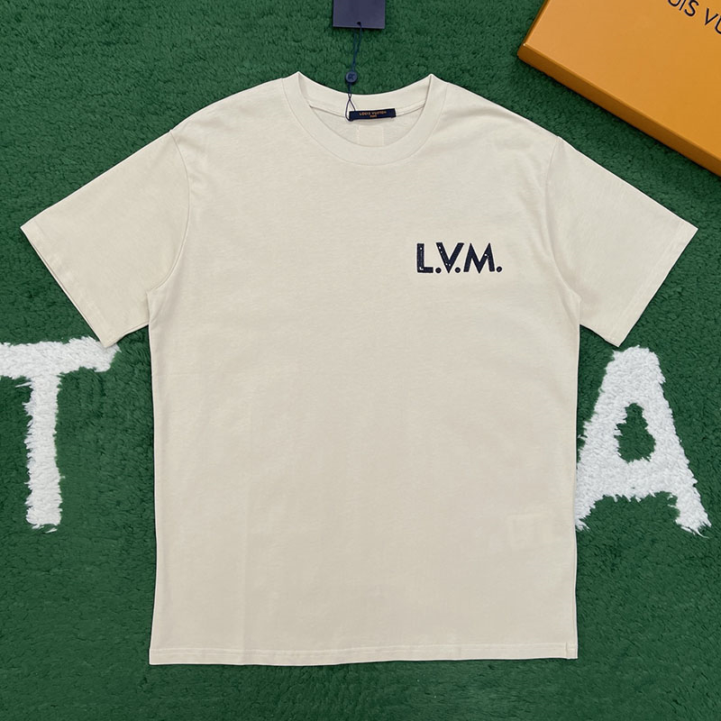 【잔디집】루이비통 LVM 시그니처 엠브로이더드 시그니처 티셔츠(레어)