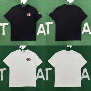 【잔디집】몽클레어 트라이컬러 로고 코튼 티셔츠（레어）