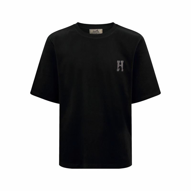 【잔디집2】에르메스 H'Cheval 반팔 티셔츠 블랙 (세븐)