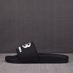 [GD공장] 발렌시아가 풀 슬라이드 샌들 스포츠 아이콘 로고 블랙 남성용