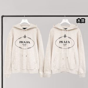 【YD공장】 프라다 로고 코튼 플리스 후디