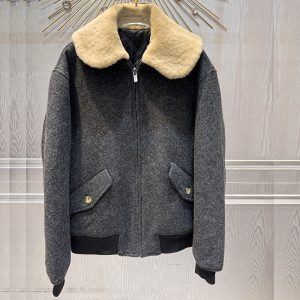 미우미우 셰틀랜드 울 블루종  자켓