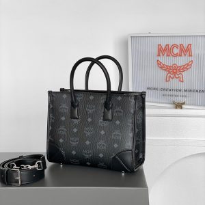 MCM 스몰 뮌헨 비세토스 토트 블랙
