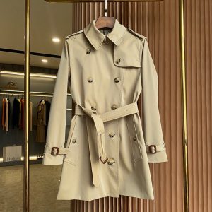 버버리 해리티지 여성용 숏 켄징턴 트렌치코트 베이지