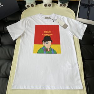 디올 북 커버 코튼 저지 티셔츠