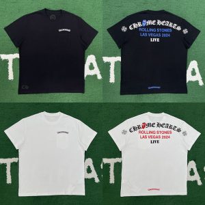 【잔디집】크롬하츠 x 롤링스톤 코튼 티셔츠（레어）