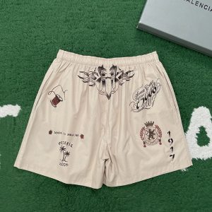 【잔디집】발렌시아가 타투 숏 팬츠（레어）