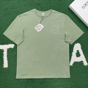 【잔디집】로에베 아나그램 자수 루즈 코튼 티셔츠 （레어）