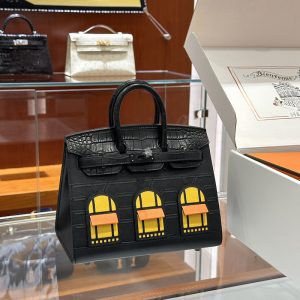 【수공】 에르메스 버킨 20 셀리에 파우부르 미드나잇