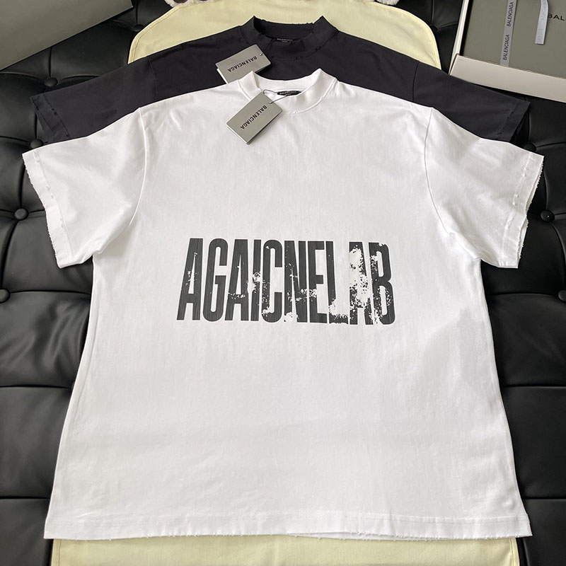 발렌시아가 Agaicnelab 패턴 코튼 티셔츠
