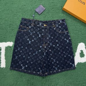 【잔디집】루이비통 모노그램 데님 숏 팬츠 （레어）