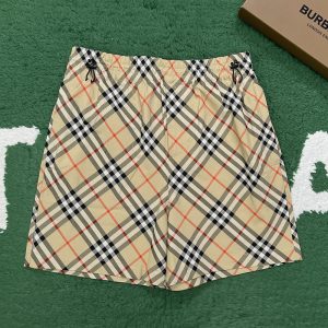 【잔디집】버버리 체크 코튼 숏 팬츠 （레어）