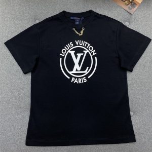 【터보】루이비통 플록드 LV 서클 모티프 티셔츠 （TJ공장）