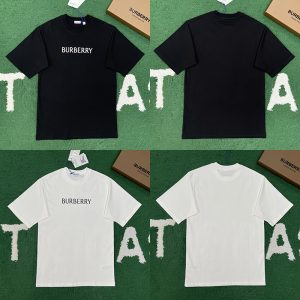 【잔디집】버버리 로고 코튼 티셔츠 （레어）