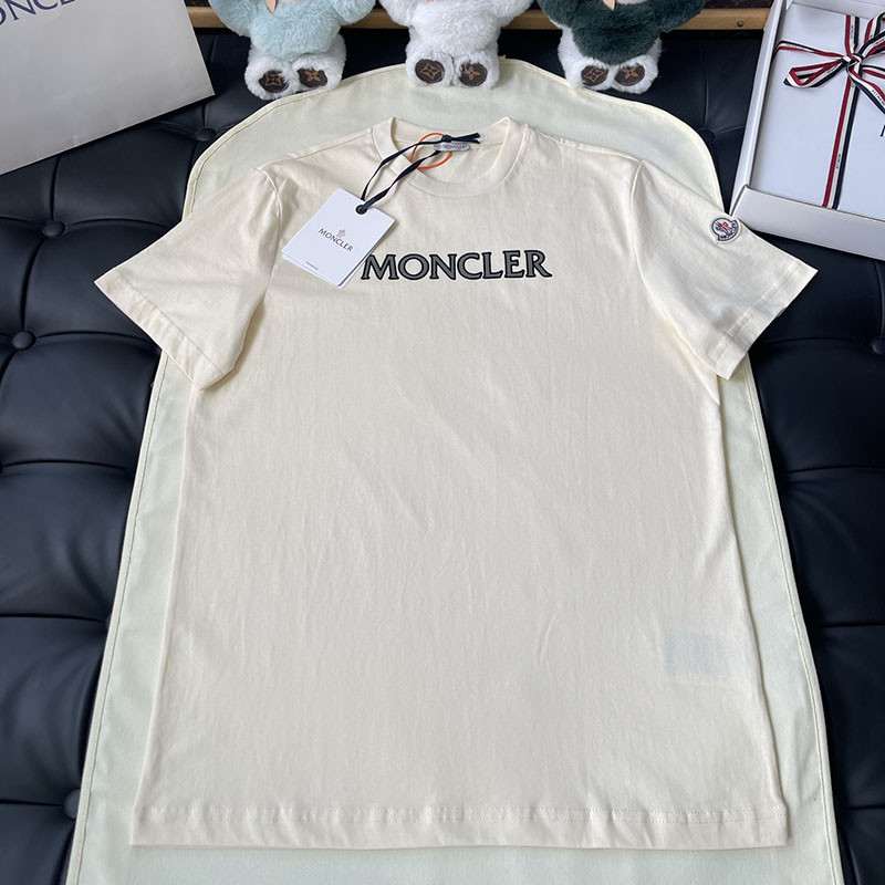 몽클레어 로고 프린트 코튼 티셔츠