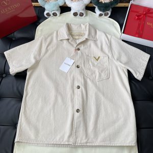 발렌티노 V 로고 포켓 볼링 셔츠