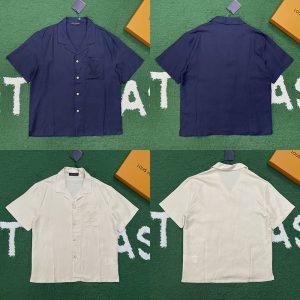 【잔디집】루이비통 포켓 LV 엠브로이더드 서머 셔츠 （레어）