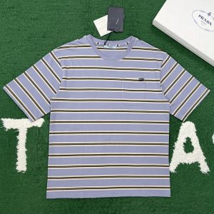 【잔디집】프라다 스트라이프 코튼 저지 티셔츠 （레어）