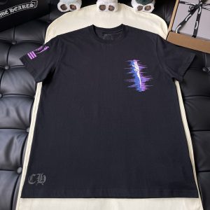 크롬하츠 x 포티 한정판 스컬 그래픽 오버사이즈 티셔츠