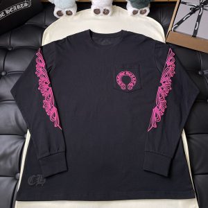 크롬하츠 홀스슈 로고 긴팔 티셔츠