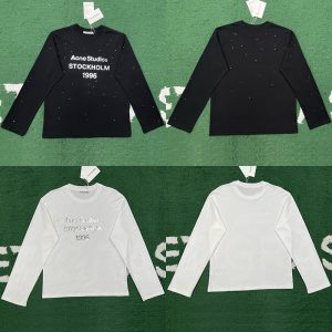 【잔디집】아크네 라인스톤 스톡홀름 1996 로고 티셔츠（레어）