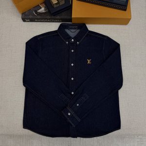 【터보】루이비통 LV 패치 데님 롱 슬리브드 셔츠 (TJ공장)