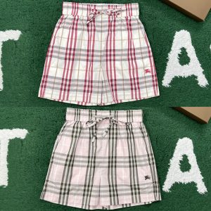 【잔디집】버버리 체크 코튼 숏 팬츠（레어）