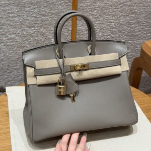 【징땐】에르메스 버킨 25 스위프트 M8 그리스 아스팔트