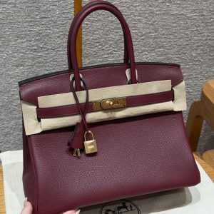 【징땐】에르메스 버킨 30 토고 55 루즈 H