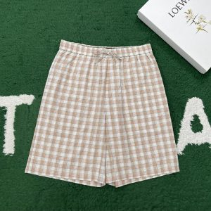 【잔디집】로에베 체크 시어서커 코튼 숏 팬츠 （레어）