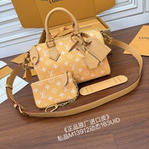【듀티프리】루이비통 스피디 P9 반둘리에 25 카프스킨 모노그램 썸머 피치 M13912