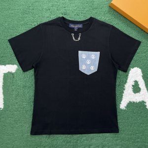 【잔디집】루이비통 모노그램 데님 포켓 LV 체인 티셔츠（레어）
