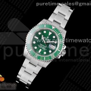 ZF공장 롤렉스 서브마리너 40 헐크 스틸 그린다이얼 브레이슬릿 Submariner 116610 LV Green Ceramic ZF 11 Best Edition 904L SS Case and Bracelet VR3135