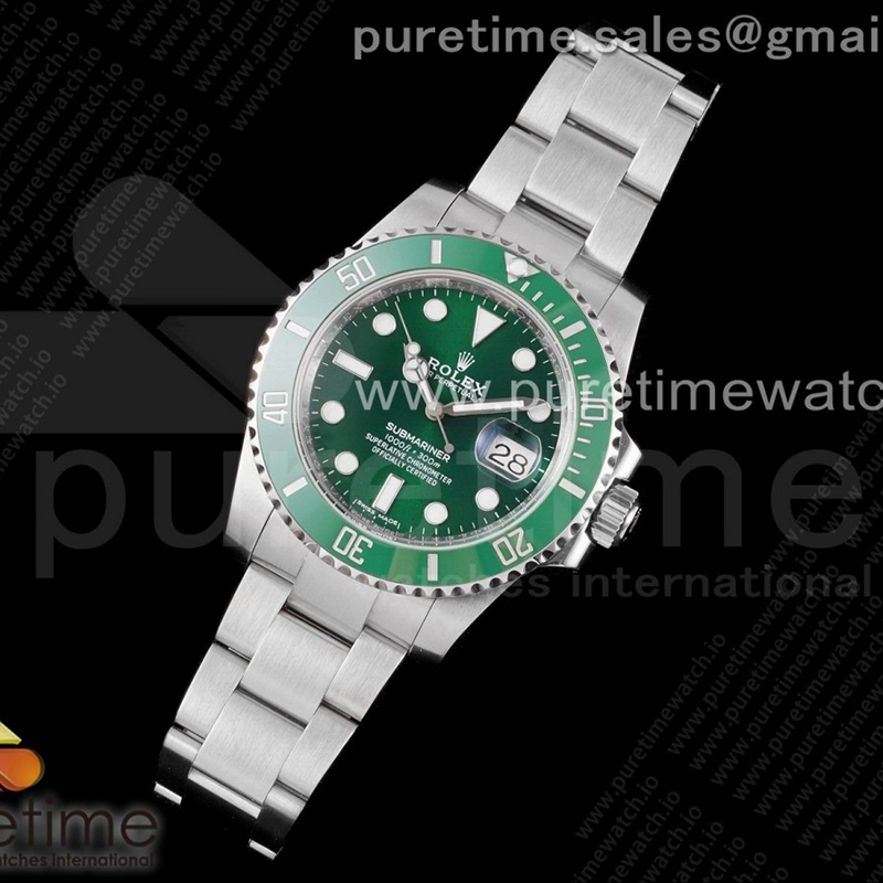 ZF공장 롤렉스 서브마리너 40 헐크 스틸 그린다이얼 브레이슬릿 Submariner 116610 LV Green Ceramic ZF 11 Best Edition 904L SS Case and Bracelet VR3135