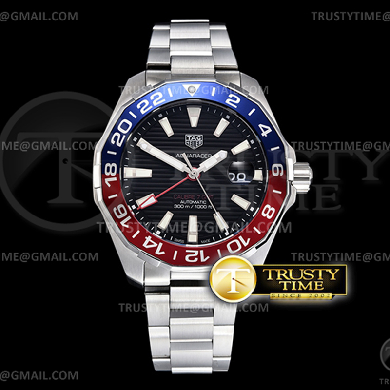 XT공장 태그호이어 아쿠아 GMT 블랙다이얼 브레이슬릿 Aquaracer Caliber 7 GMT SSSS Black XTF ETA 2893-2