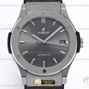 WW공장 위블로 클래식퓨전 42mm 스틸 그레이다이얼 가죽스트랩 Classic Fusion Bang 42mm TIRU Grey WWF A1110