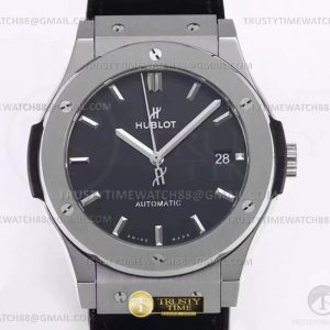 WW공장 위블로 클래식퓨전 42mm 스틸 블랙다이얼 가죽스트랩 Classic Fusion Bang 42mm TIRU Black WWF A1110