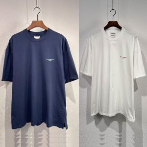 우영미 터프트 로고 오버사이즈 티셔츠