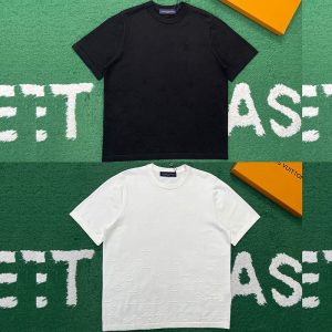 【잔디집】루이비통 모노그램 그라디언트 시그니처 자카드 숏 슬리브드 크루넥 반팔 티셔츠 (레어)