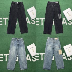 【잔디집】로에베 워시드 코튼 데님 카펜터 진 (레어)