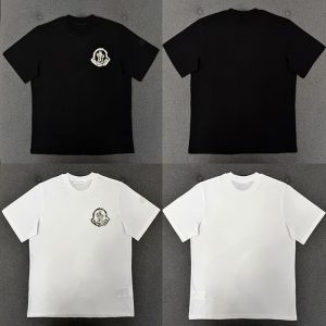 【터보】몽클레어 펠트 로고 와펜 코튼 반팔 티셔츠 （TJ공장）